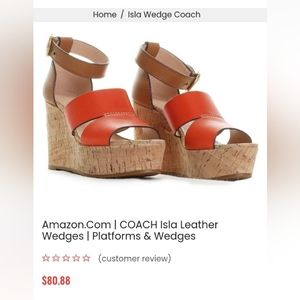 Coach Isla Leather Wedges